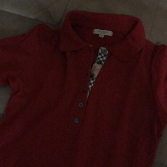 Burberry London red 6 button polo woman’s - Picture 4 of 6